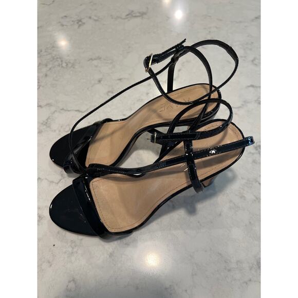 Raye Women’s Strappy‎ Ankle Strap Open Toe Party Block High Heels Size 6.5 Black - Picture 2 of 9